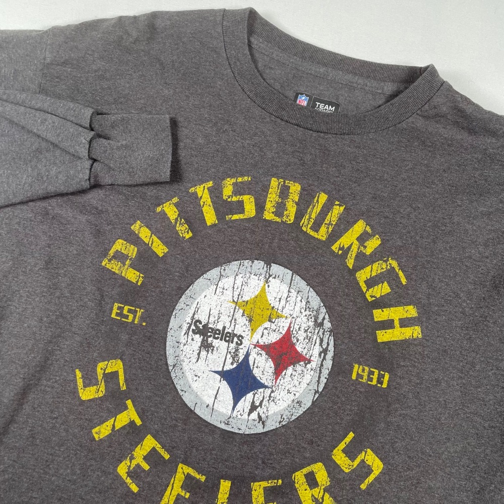 Pittsburgh Steelers NFL Team Apparel Long Sleeve Shirt Mens Large Est. 1933